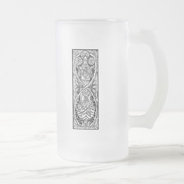 Caneca De Cerveja Vidro Jateado Knight Fosco Mug (Direita)