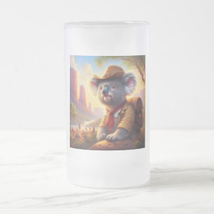 Caneca De Cerveja Vidro Jateado Koala Explorer