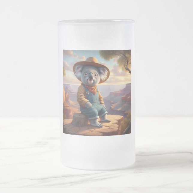 Caneca De Cerveja Vidro Jateado Koala Grand Canyon (Centro)