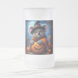 Caneca De Cerveja Vidro Jateado Koala Halloween Costume