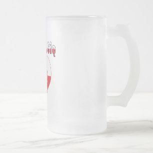 Caneca De Cerveja Vidro Jateado Kocham Cie Eagle Heart