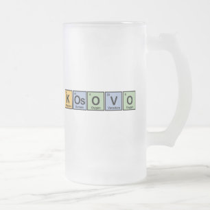 Caneca De Cerveja Vidro Jateado Kosovo fez dos elementos