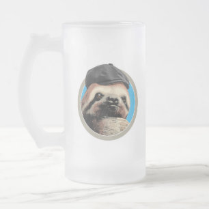 Caneca De Cerveja Vidro Jateado Lã (no chapéu de Baker Boy)