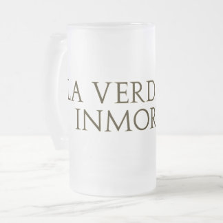 Caneca De Cerveja Vidro Jateado La Verdad Es Inmortal(Letras Gold)