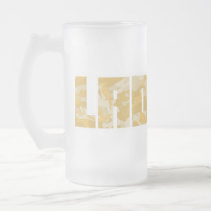 Caneca De Cerveja Vidro Jateado "Ladette" exército desértico trombose texto cervej
