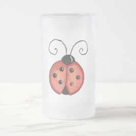Caneca De Cerveja Vidro Jateado Ladybug