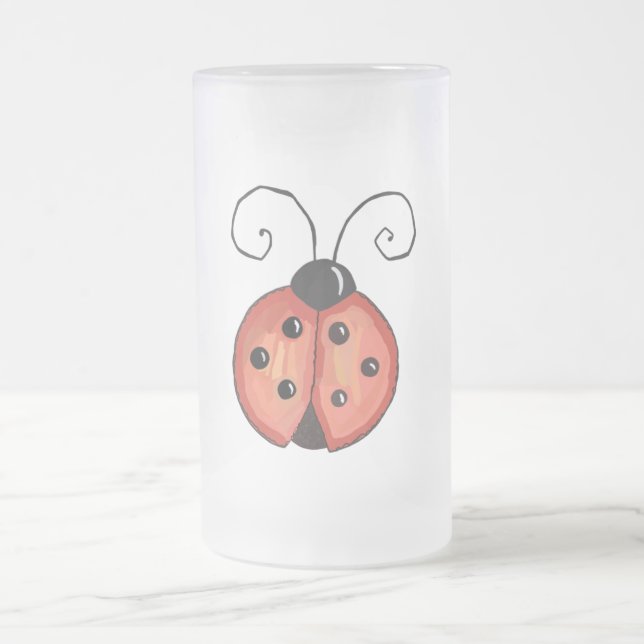 Caneca De Cerveja Vidro Jateado Ladybug (Centro)
