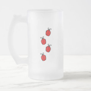 Caneca De Cerveja Vidro Jateado LadyBug Office Home Personalizar Destino