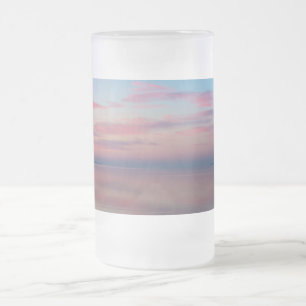 Caneca De Cerveja Vidro Jateado Lago Huron Pink Sunrise