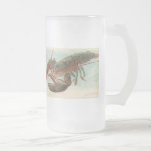 Caneca De Cerveja Vidro Jateado Lagosta