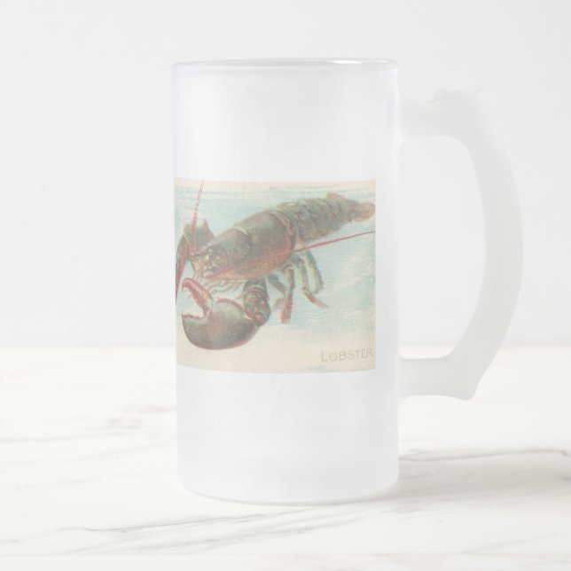 Caneca De Cerveja Vidro Jateado Lagosta (Direita)
