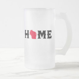 Caneca De Cerveja Vidro Jateado Lar de Wisconsin