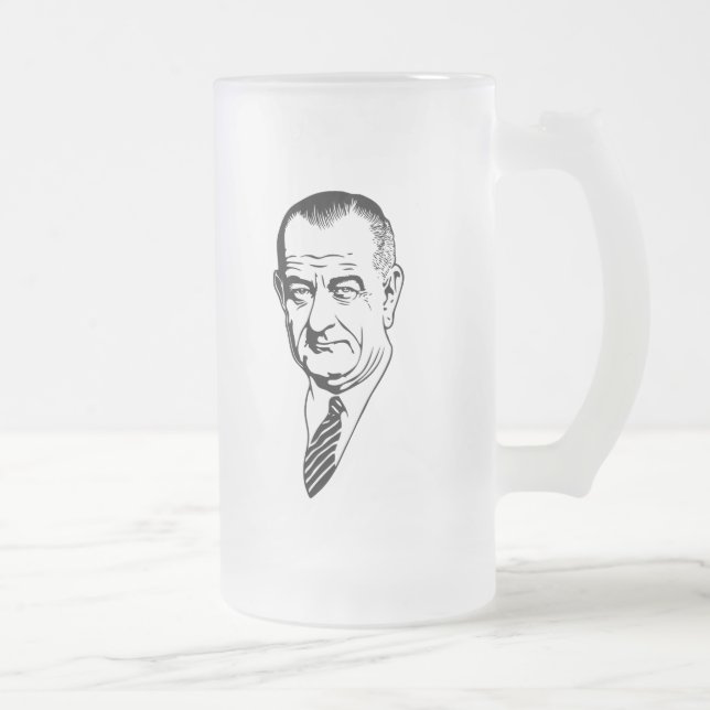 CANECA DE CERVEJA VIDRO JATEADO LBJ (Direita)