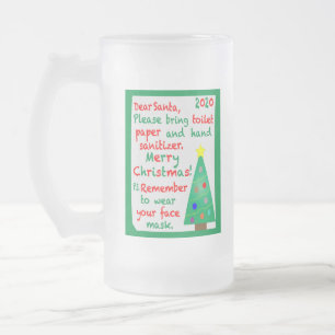 Caneca De Cerveja Vidro Jateado Lembrando o Natal de 2020
