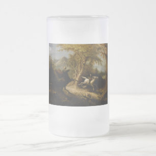 Caneca De Cerveja Vidro Jateado Lenda do Fantasma de Halloween do Cavaleiro Sem Ca
