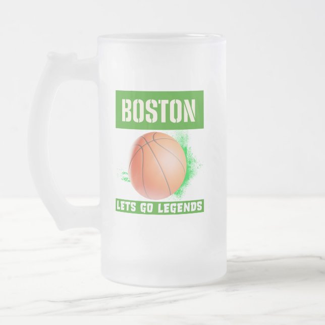 Caneca De Cerveja Vidro Jateado Lendas de Boston de basquetebol (Esquerda)