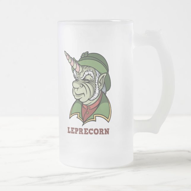 Caneca De Cerveja Vidro Jateado Leprecorn (Direita)