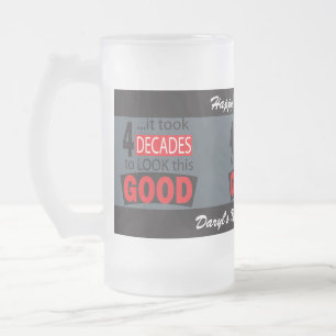 Caneca De Cerveja Vidro Jateado Levou 4 Décadas para parecer tão bom 40.o