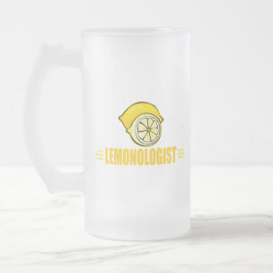 Caneca De Cerveja Vidro Jateado Limão Engraçado