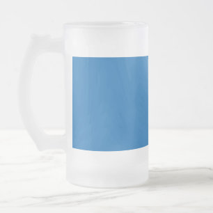 Caneca De Cerveja Vidro Jateado Limonada Azul Elétrica e Aquamarine Duo Tom