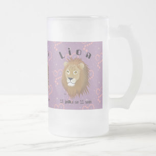 Caneca De Cerveja Vidro Jateado Lion 23 juillet au 22 août taça