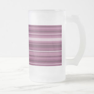 Caneca De Cerveja Vidro Jateado Listras Mauve