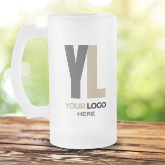 Caneca De Cerveja Vidro Jateado Logótipo comercial Empresa de marca mínima limpa
