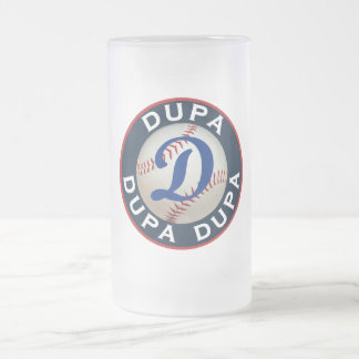 Caneca De Cerveja Vidro Jateado Logotipo do basebol de Dupa