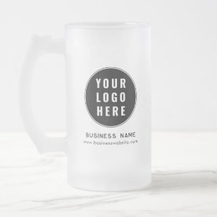 Caneca De Cerveja Vidro Jateado Logotipo Simples de Negócios Site Promocional Pers