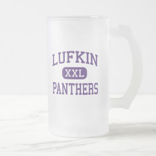 Caneca De Cerveja Vidro Jateado Lufkin - panteras - segundo grau - Lufkin Texas