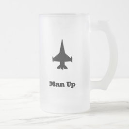 Caneca De Cerveja Vidro Jateado Lutar contra o Jet Man Up