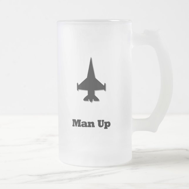 Caneca De Cerveja Vidro Jateado Lutar contra o Jet Man Up (Direita)