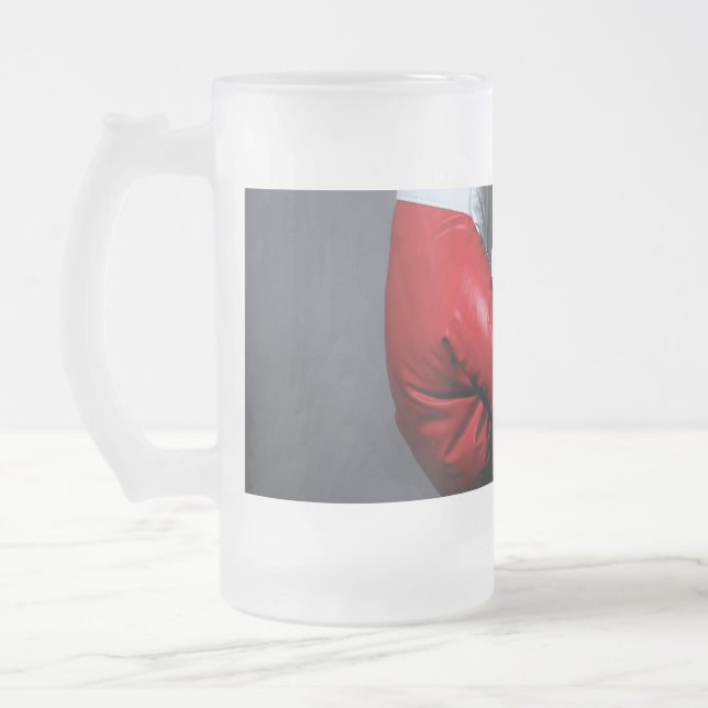 Caneca De Cerveja Vidro Jateado Luvas de boxe (Esquerda)
