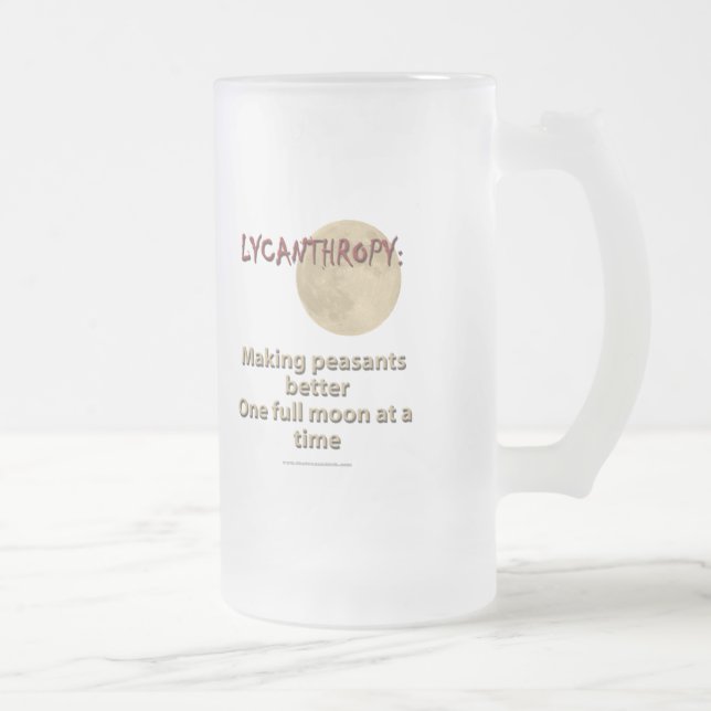 Caneca De Cerveja Vidro Jateado Lycanthropy (Direita)
