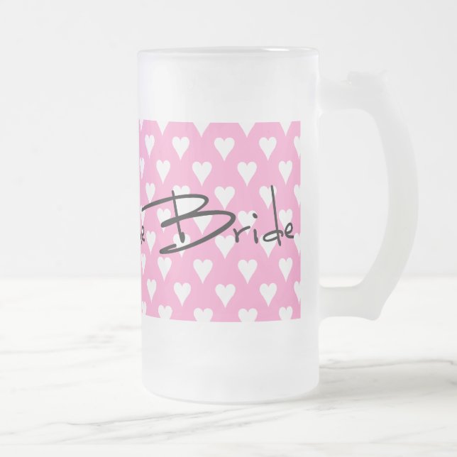 CANECA DE CERVEJA VIDRO JATEADO MÃE DA NOIVA (Direita)