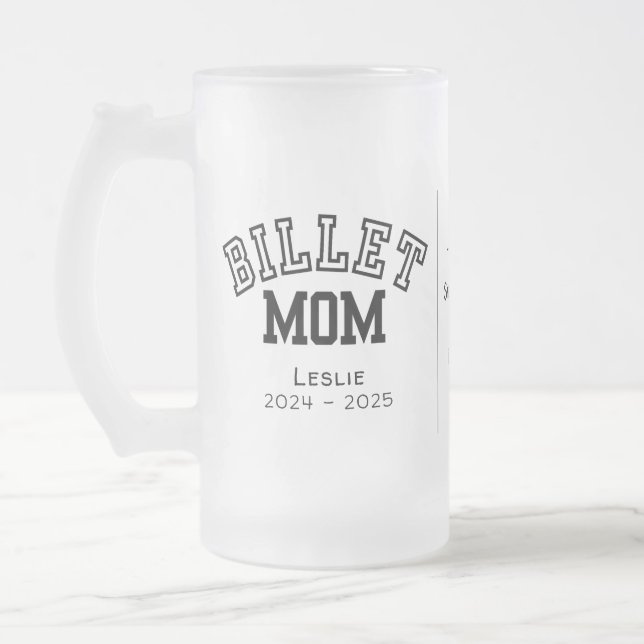 Caneca De Cerveja Vidro Jateado Mãe de Billet Personalizada com Citação Sentimenta (Esquerda)