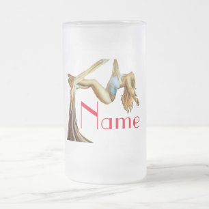 Caneca De Cerveja Vidro Jateado Malhação aérea de ioga Thunder_Cove