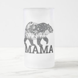 Caneca De Cerveja Vidro Jateado Mama Bear