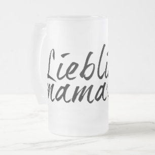 Caneca De Cerveja Vidro Jateado Mamãe favorita