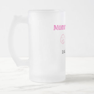 Caneca De Cerveja Vidro Jateado Mamãe & Papai novos pais adicionar nome data coraç