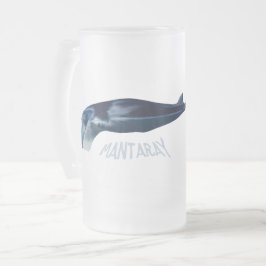 Caneca De Cerveja Vidro Jateado Manta Ray