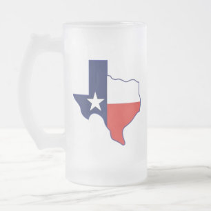 CANECA DE CERVEJA VIDRO JATEADO MAPA DE TEXAS