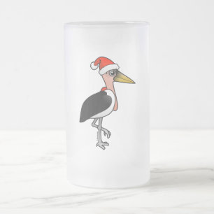 Caneca De Cerveja Vidro Jateado Marabou Stork Papais noeis