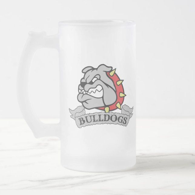 Caneca De Cerveja Vidro Jateado Mason Bulldog (Esquerda)