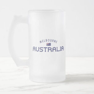 Caneca De Cerveja Vidro Jateado Melbourne, Austrália em apuros