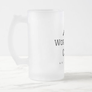 Caneca De Cerveja Vidro Jateado Melhor chef do mundo adicionar nome texto cozinhar