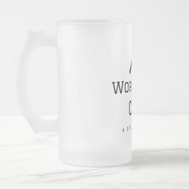 Caneca De Cerveja Vidro Jateado Melhor chef do mundo adicionar nome texto cozinhar (Esquerda)