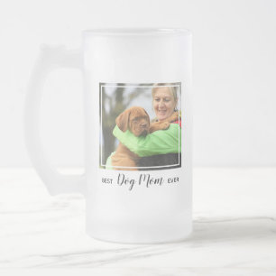 Caneca De Cerveja Vidro Jateado Melhor Foto De Cachorro Mãe De Pet
