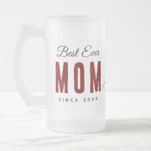 Caneca De Cerveja Vidro Jateado Melhor Mãe Desde O 20XX Moderno E Simples Pré-Disq