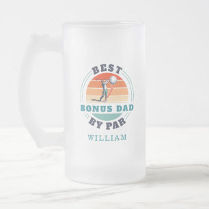 Caneca De Cerveja Vidro Jateado Melhor Pai De Bônus Por Par Retro Stepdad Aniversá